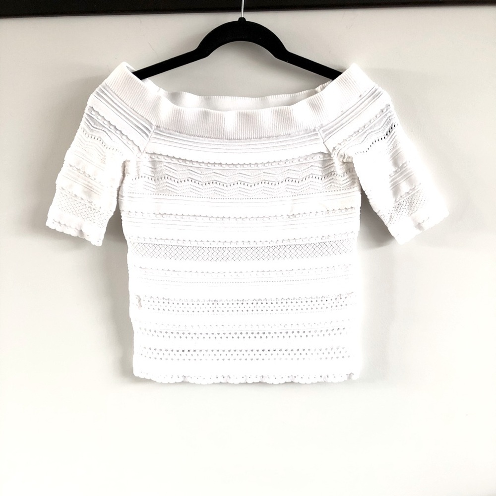 Club Monaco Off Shoulder Knit Top